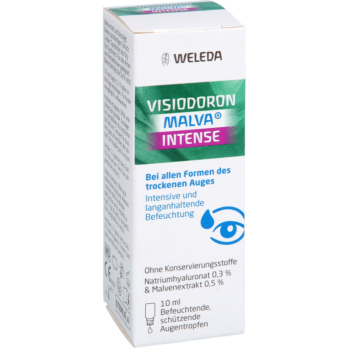 WELEDA Visiodoron Malva Intense befeuchtende Augentropfen bei trockenen Augen, 10 ml Solution