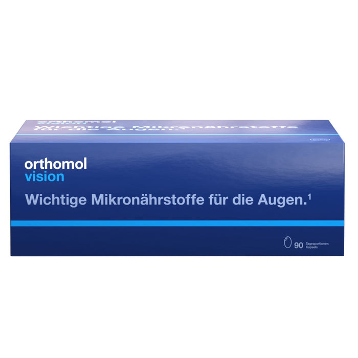 Orthomol Vision - wichtige Mikronährstoffe für die Augen - Nahrungsergänzung mit Lutein, Zeaxanthin, Omega-3-Fettsäuren, 90 St. Tagesportionen