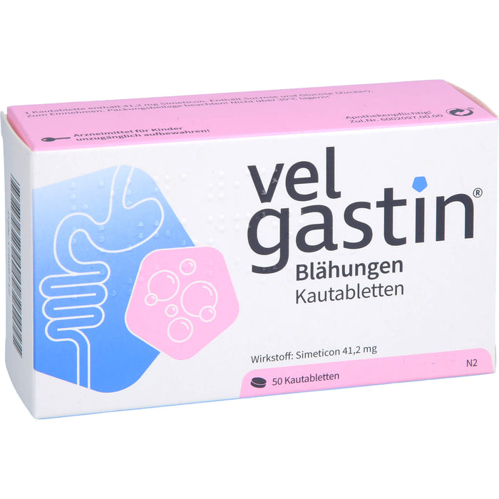 Velgastin Kautabletten bei Blähungen, 50 pcs. 