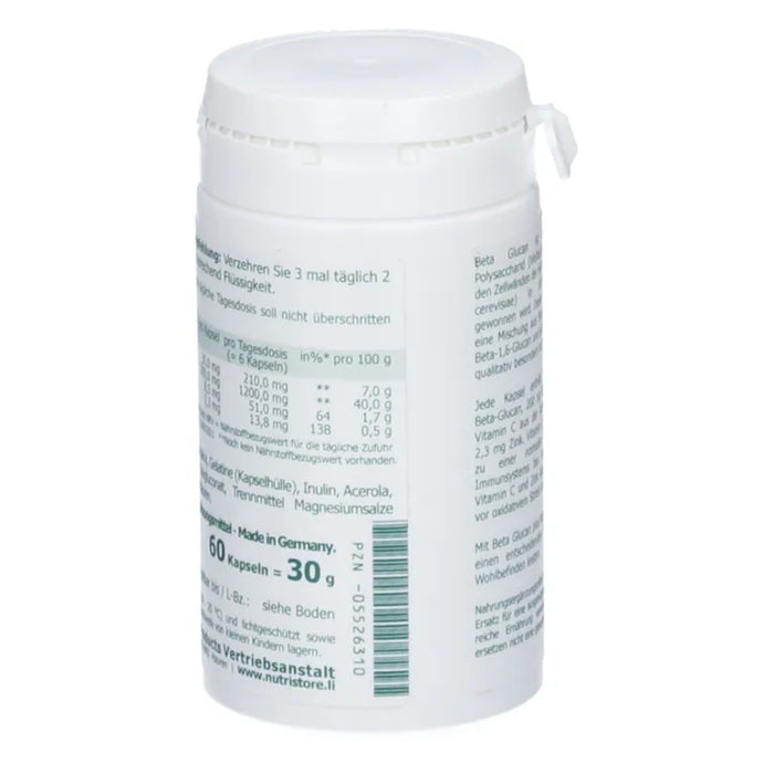 The Nutri Store Beta-Glucan plus Kapseln, 60 pc Capsules