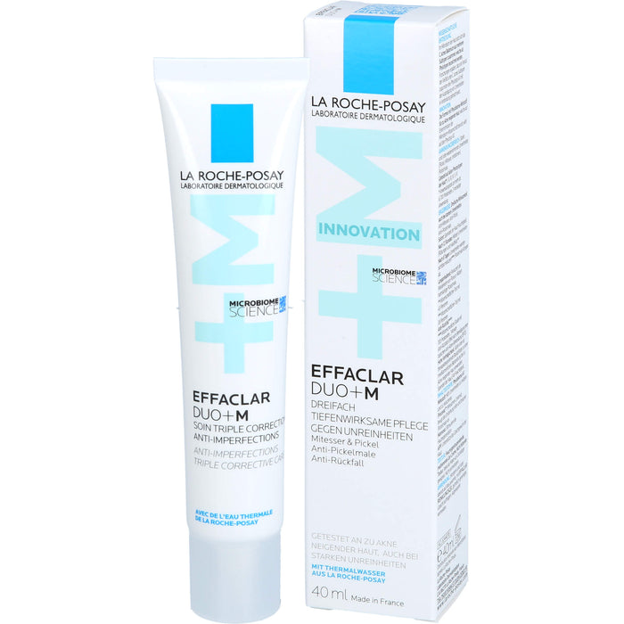 La Roche-Posay Effaclar Duo+M dreifach tiefenwirksame Pflege gegen Unreinheiten, 40 ml Crème