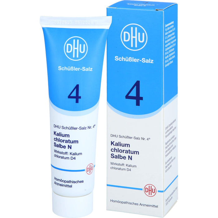 DHU Schüßler-Salz Nr. 4 Kalium chloratum D4 – Das Mineralsalz der Schleimhäute – das Original, 50 g Salbe