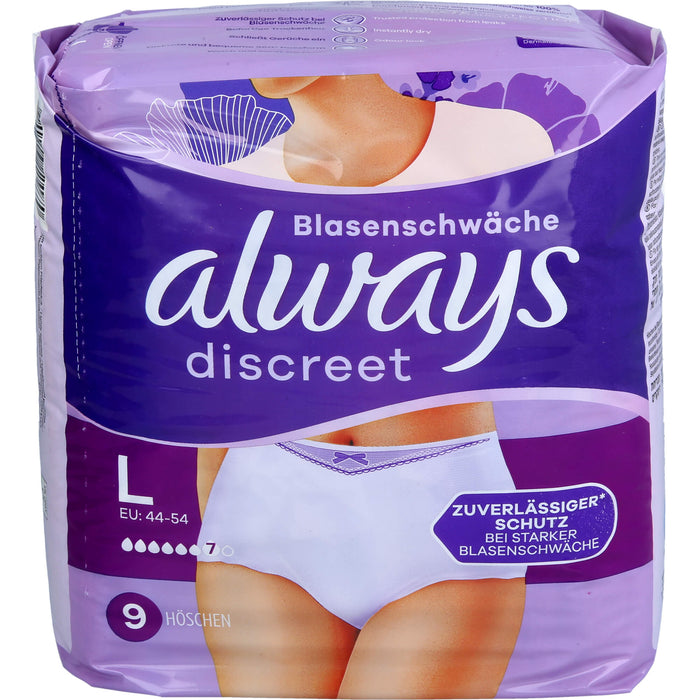 Always discreet Inkontinenz Pants plus L EU 44-54, 9 St. Pants