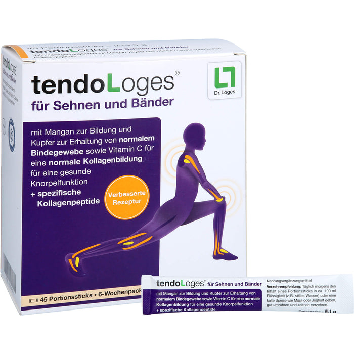 TendoLoges Pulver  für Sehnen und Bänder, 45 pcs. Sticks