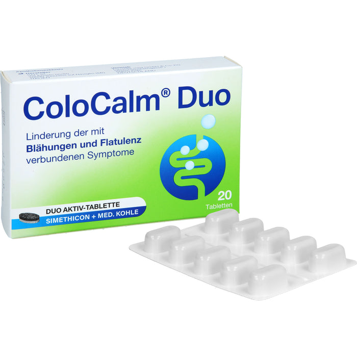 ColoCalm Duo Tabletten zur Linderung von Blähung und Flatulenz, 20 pcs. Tablets