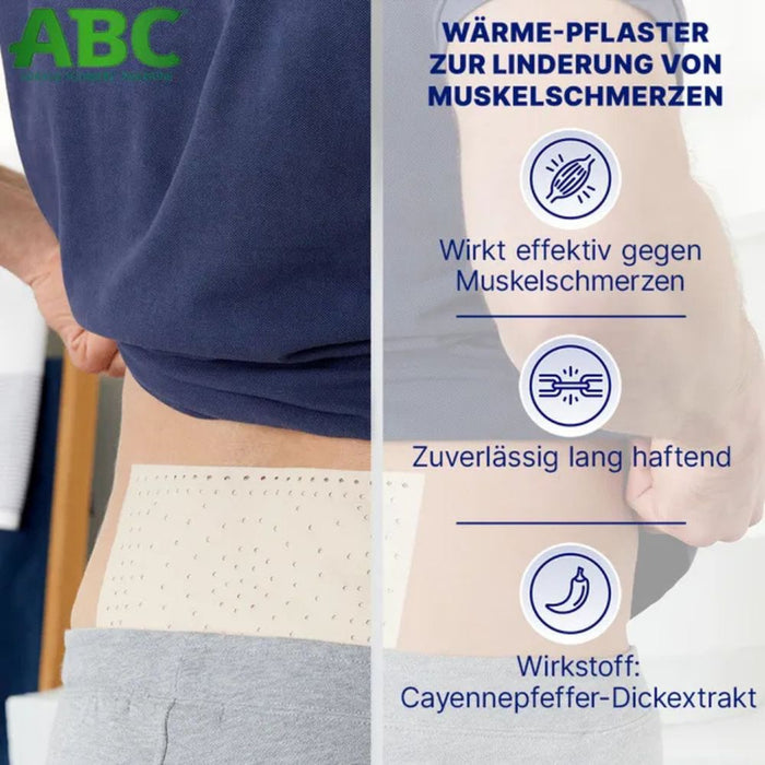 ABC Wärme-Pflaster zur Linderung von Muskelschmerzen, 2 pcs. Patch