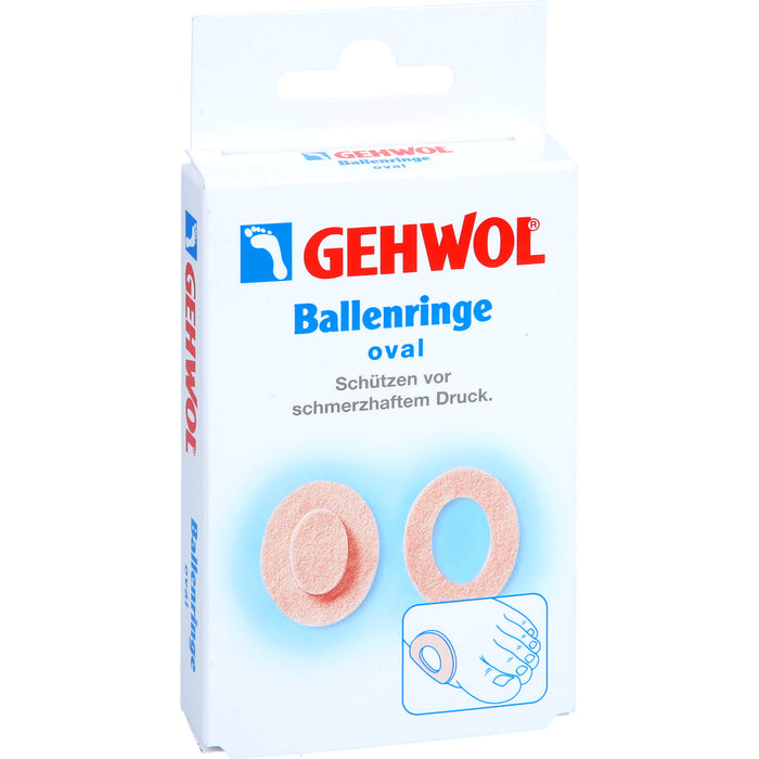 GEHWOL Ballenringe oval zum Schutz vor Druckschmerzen, 6 St. Pflaster