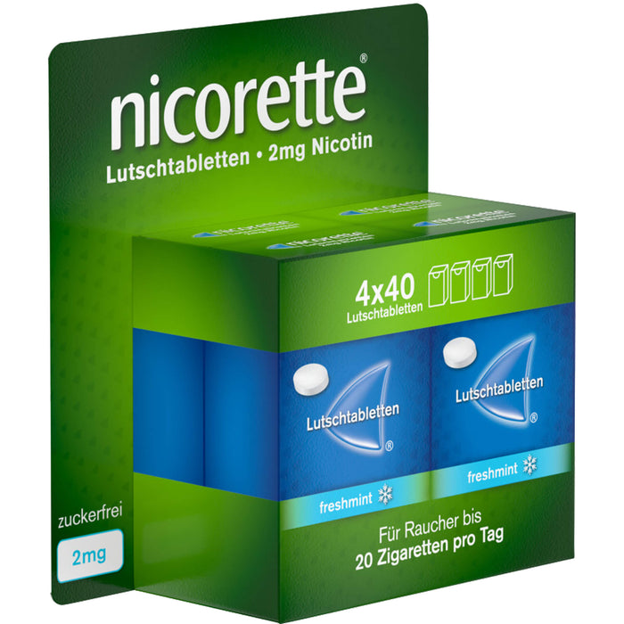 Nicorette Freshmint 2 mg Lutschtabletten, 160 pcs. Tablets