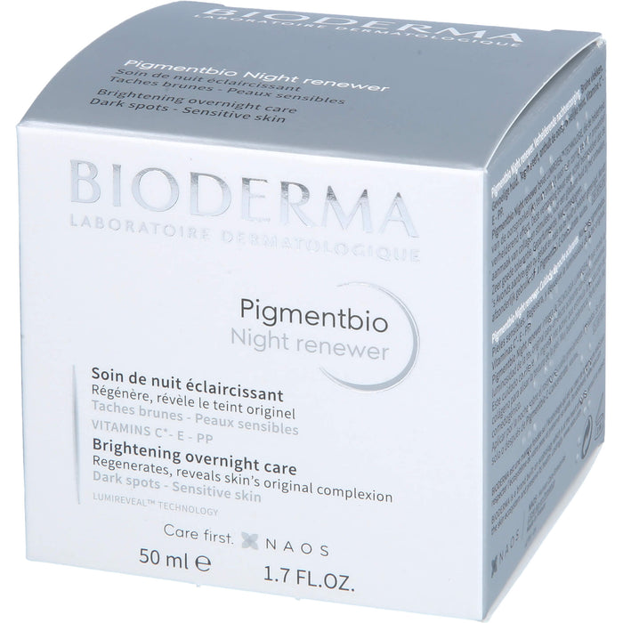 BIODERMA Pigmentbio Night Renewer aufhellende Nachtcreme für zu Pigmentflecken neigende Haut, 50 ml Cream