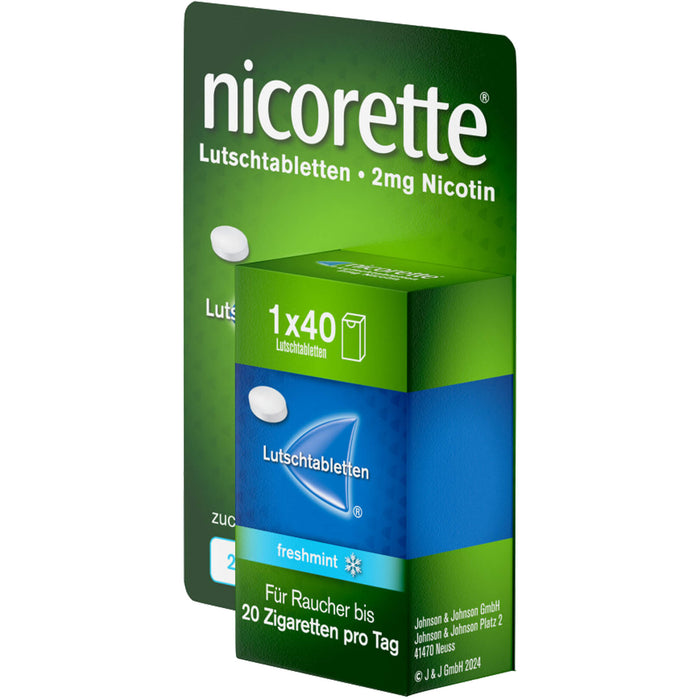 Nicorette Freshmint 2 mg Lutschtabletten, 40 pcs. Tablets