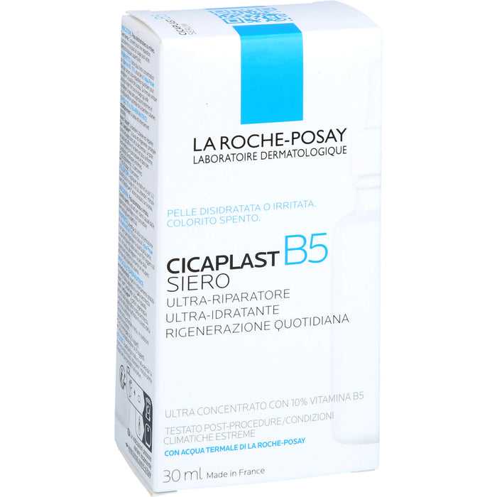 La Roche-Posay Cicaplast B5 Serum reparierendes und feuchtigkeitsspendendes Gesichtsserum mit 10 % Dexpanthenol, 30 ml Lösung