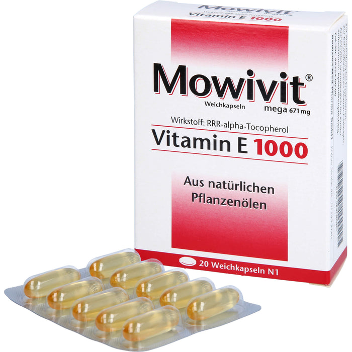 Mowivit Vitamin E 1000 Kapseln, 20 pcs. Capsules