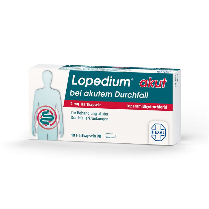 Lopedium akut bei akutem Durchfall, 10 pcs. Capsules
