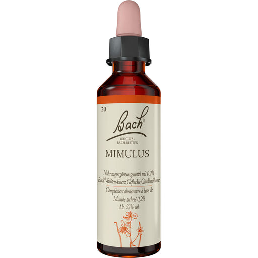 Bach Original Bach-Blüten Nr. 20 Mimulus Gefleckte Gauklerblume Tropfen, 20 ml Lösung