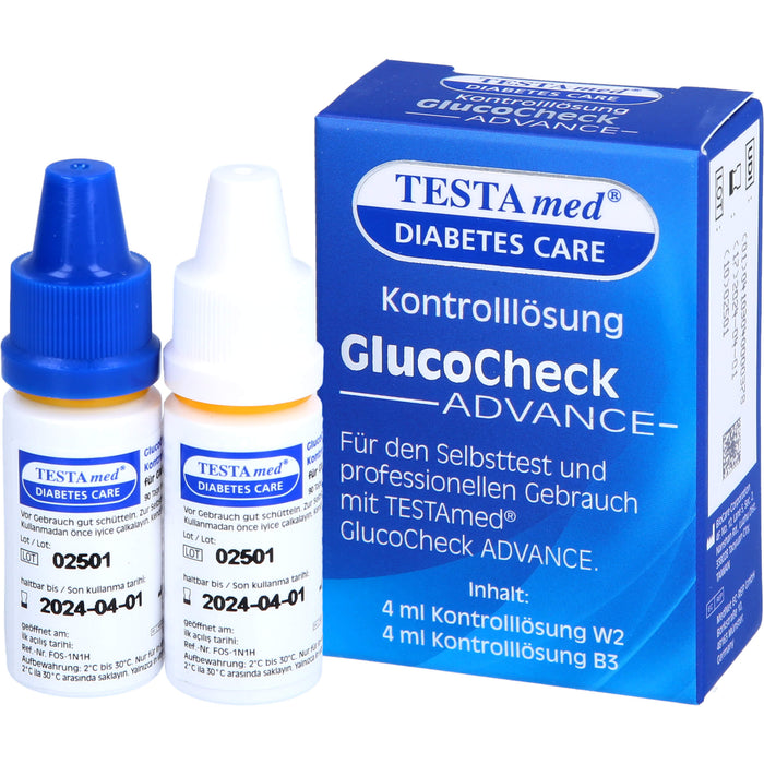 TESTAmed GlucoCheck Advance Kontrolllösung, 4 ml Lösung