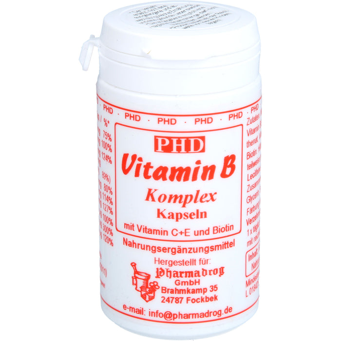 PHD Vitamin B Komplex mit Vitamin C + E und Biotin Kapseln, 60 St. Kapseln