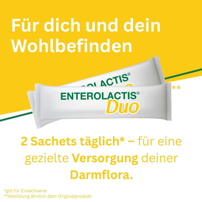 Enterolactis Duo - natürliche Versorgung der Darmflora und des Darmmikrobioms mit L. Casei DG & Inulin - laktosefrei & glutenfrei, 20 pcs. Sachets