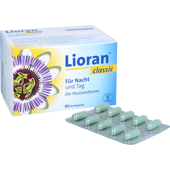 Lioran classic Kapseln für Nacht und Tag zur Unterstützung eines schnellen Einschlafprozesses, 80 St. Kapseln