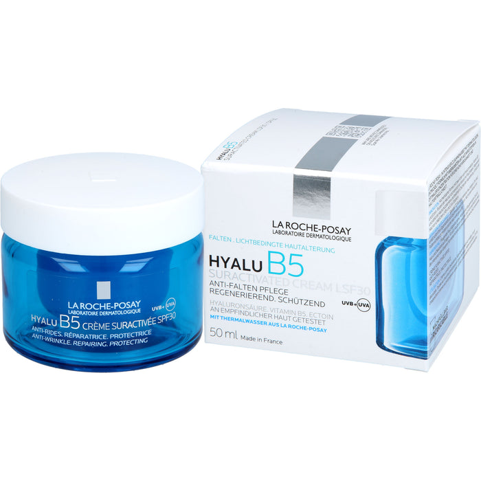 La Roche-Posay Hyalu B5 Suractivated Cream LSF 30 Anti-Falten-Pflege, regenerierend, schützend Nachfüllpack, 50 ml Cream