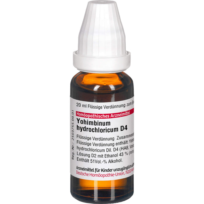 Yohimbinum hydrochloricum D4 DHU Dilution, 20 ml Solution