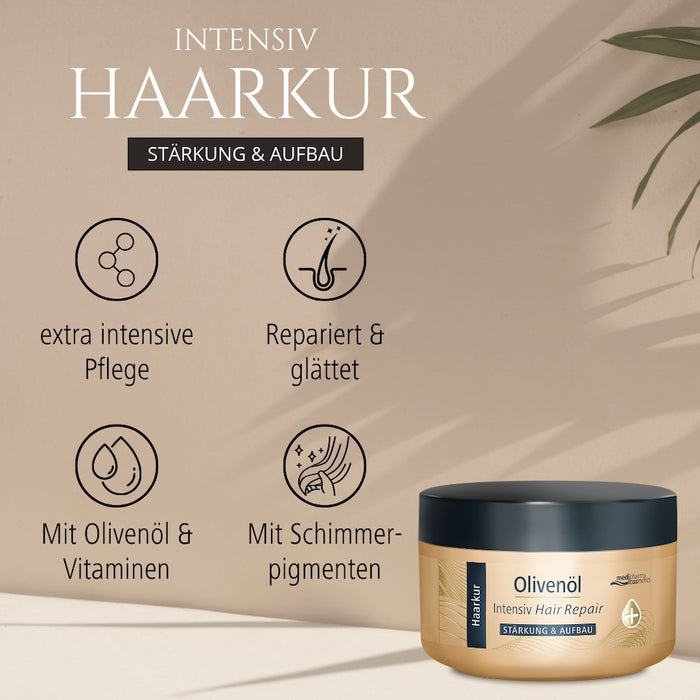 Medipharma Cosmetics Olivenöl Intensiv Hair Repair Haarkur, 250 ml Shampoo