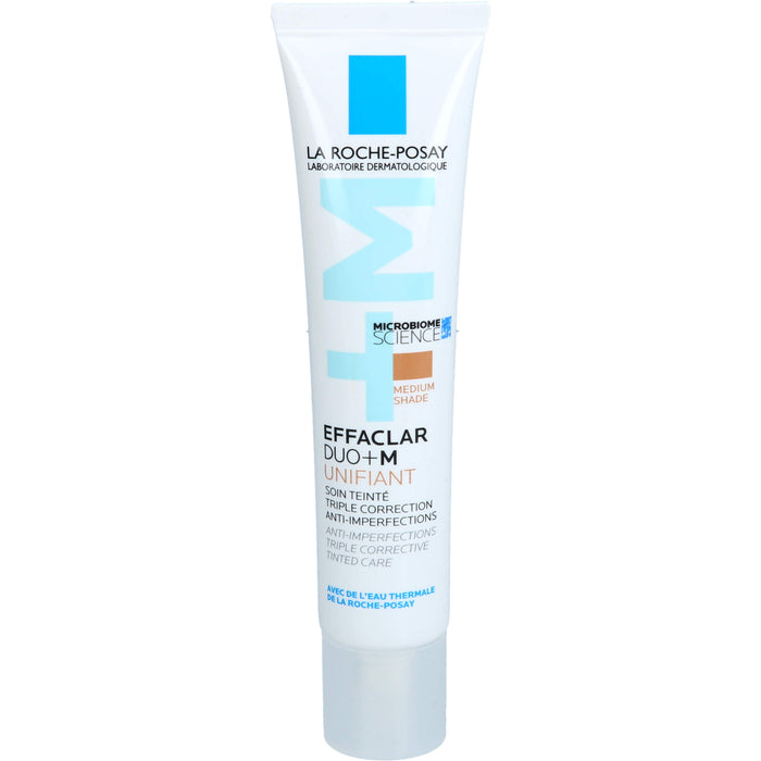 La Roche-Posay Effaclar Duo+M Unifiant getönte, dreifach tiefenwirksame Pflege gegen Unreinheiten mittlerer Farbton, 40 ml Cream