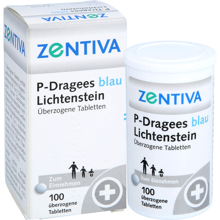 P-Dragees blau Lichtenstein, Überzogene Tabletten, 100 St UTA