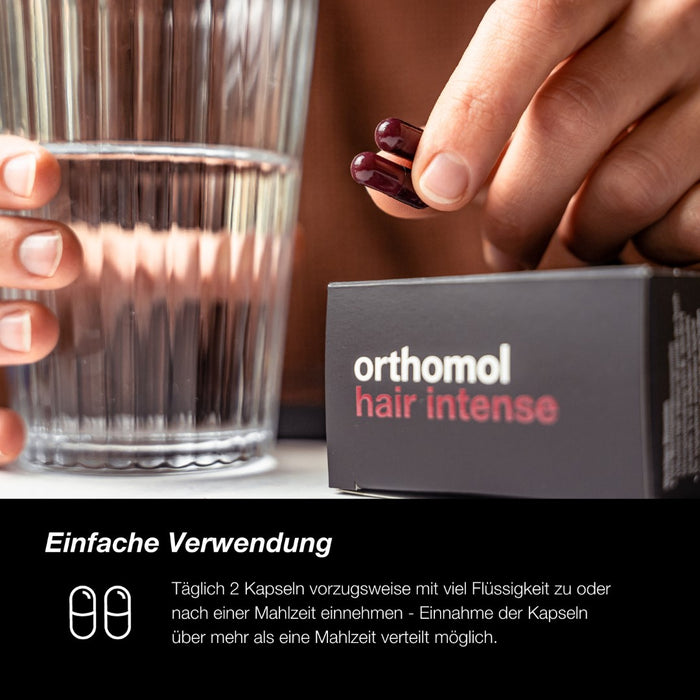 Orthomol Hair Intense - Mikronährstoffe für schönes Haar - mit Biotin, Kupfer und Zink, 90 St. Tagesportionen