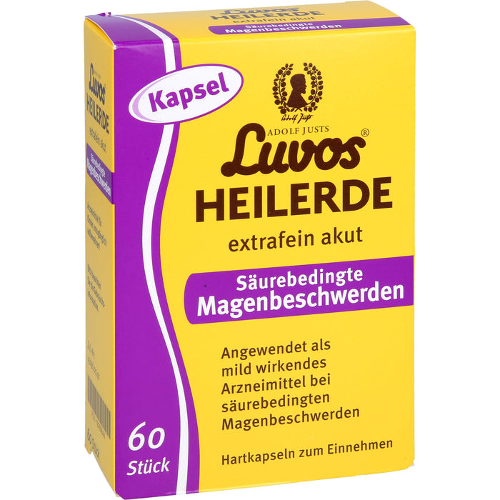 Luvos Heilerde extrafein akut säurebedingte Magenbeschwerden Kapseln, 60 St. Kapseln