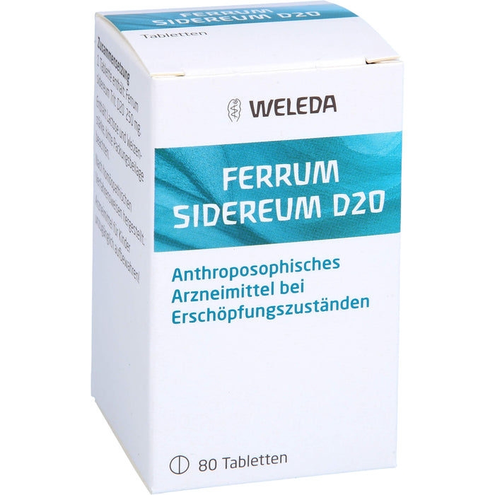 Ferrum sidereum D20 WELEDA Tabletten, 80 pcs. Tablets