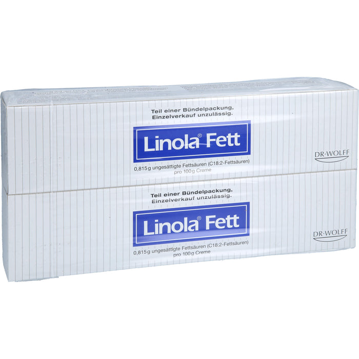 Linola Fett Creme zur Behandlung sehr trockener, rissiger, juckender oder zu Neurodermitis neigender Haut, 500 g Creme