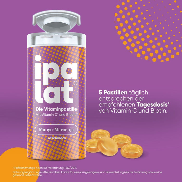 ipalat Vitaminpastillen Mango-Maracuja, 40 pc Pastilles