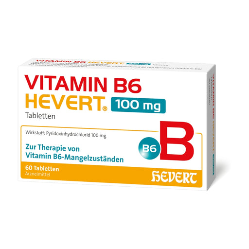 Hevert Vitamin B6 100 mg Tabletten zur Therapie von Vitamin B6-Mangelzuständen, 60 St. Tabletten