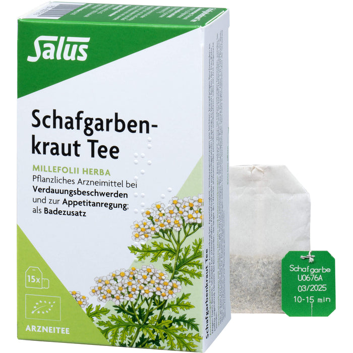 Salus Schafgarbenkraut bio bei Verdauungsbeschwerden und zur Appetitanregung, 15 St. Filterbeutel