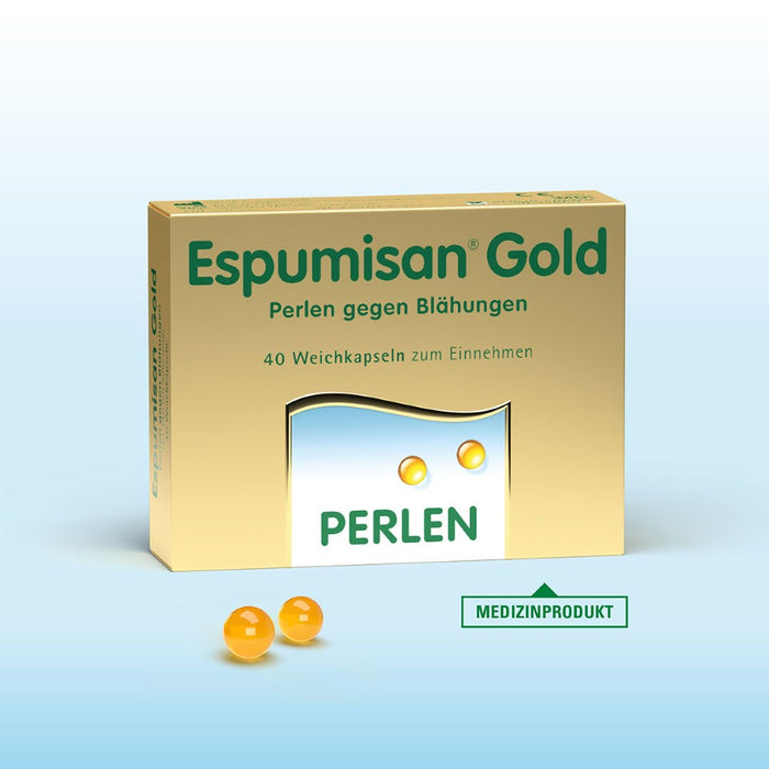 Espumisan Gold Weichkapseln Perlen gegen Blähungen, 40 St. Kapseln