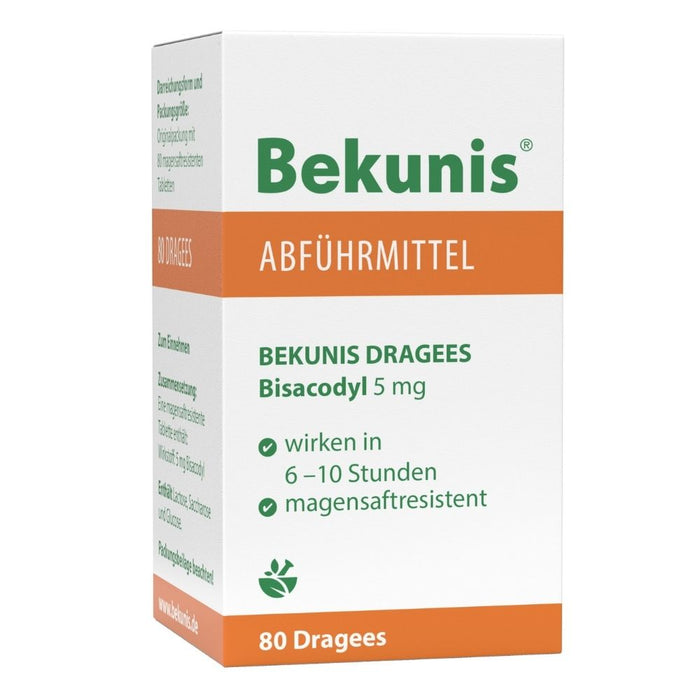 Bekunis Dragees Bisacodyl 5 mg Abführmittel, 80 St. Tabletten