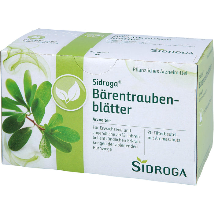 Sidroga Bärentraubenblätter Arzneitee bei entzündlichen Erkrankungen der ableitenden Harnwege, 20 pcs. Filter bag