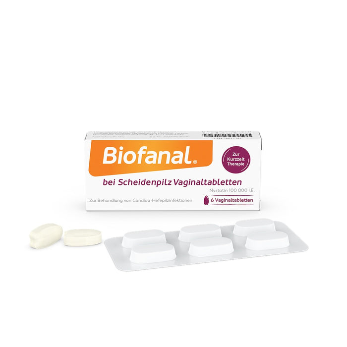 Biofanal bei Scheidenpilz Vaginaltabletten 100 000 I.E., 6 St. Tabletten