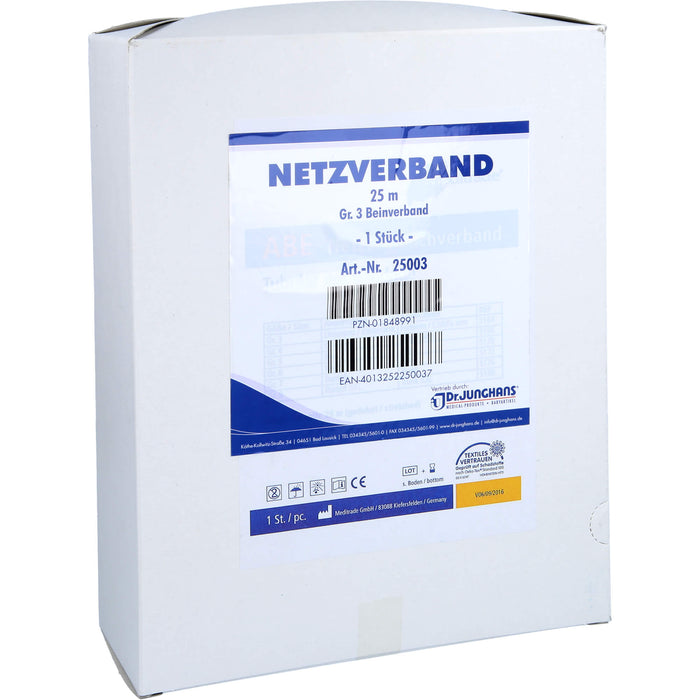 DR. JUNGHANS Netzverband 25 m Gr. 3 Bein, 1 pcs. Bandage
