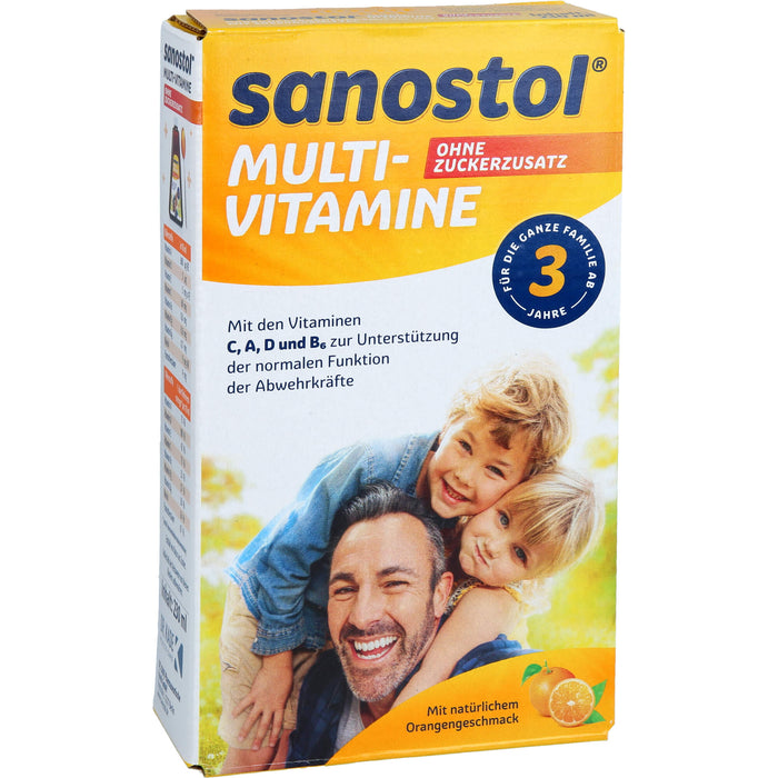 sanostol Multi-Vitamine ohne Zuckerzusatz Saft, 230 ml Solution