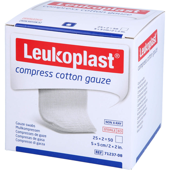 Leukoplast Mullkompressen 5 x 5 cm steril, 50 pcs. Compresses