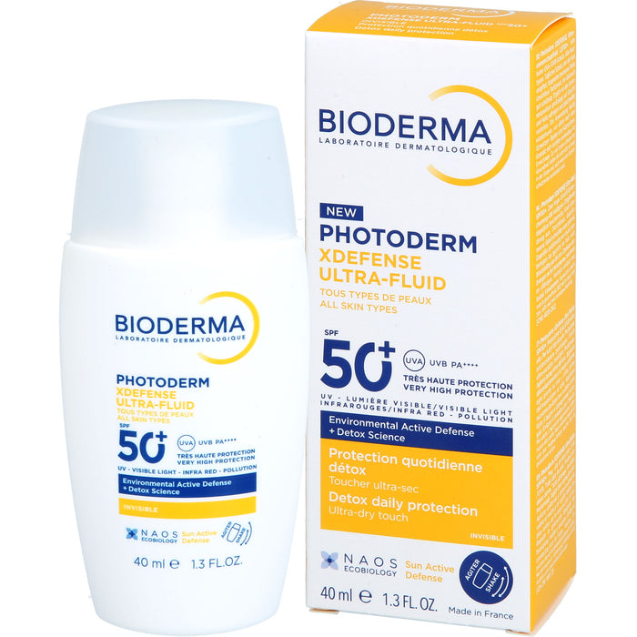 BIODERMA Photoderm XDefense Ultra-Fluid LSF 50+ sehr hell getönt, 40 ml Solution