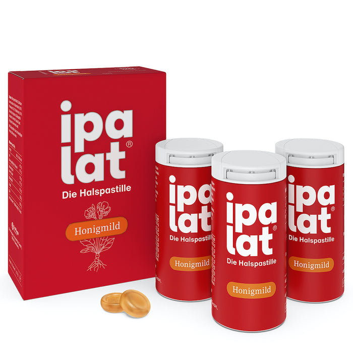 ipalat Die Halspastille Honigmild, 120 St. Pastillen
