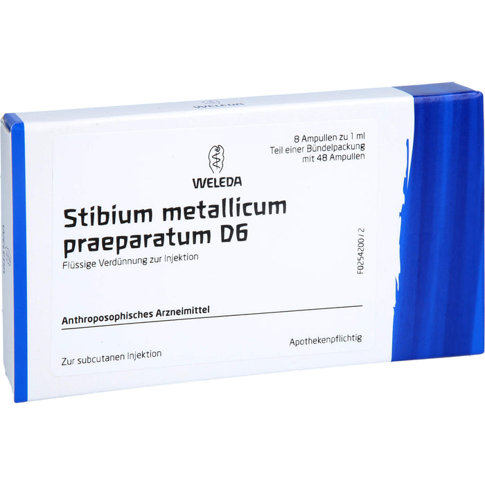 WELEDA Stibium metallicum praeparatum D6 flüssige Verdünnung, 48 ml Solution
