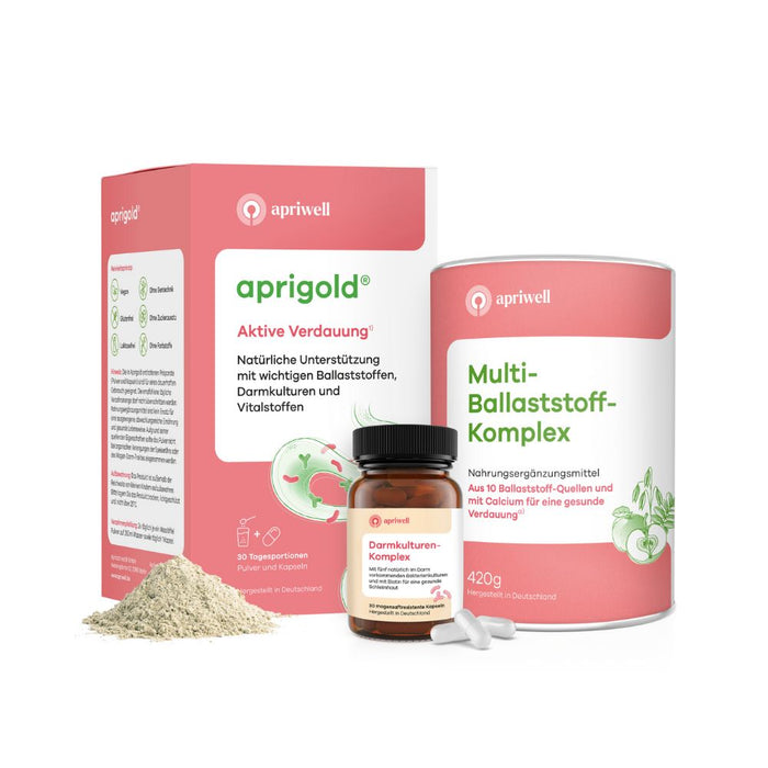 Apriwell Aprigold Pulver und Kapseln aktive Verdauung, 30 St. Portionen