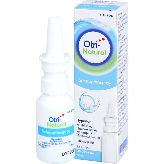 OtriNatural Schnupfenspray hypertones natürliches abschwellendes Meerwasserspray, 30 ml Solution