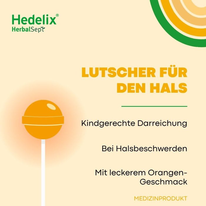 Hedelix HerbalSept Hals Lutscher Kids, 6 pcs. Lollipop