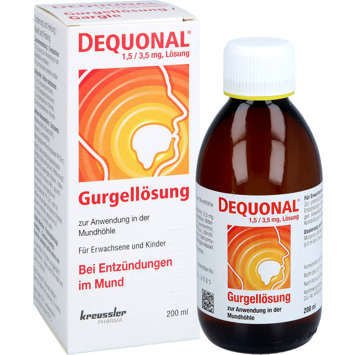 DEQUONAL Gurgellösung bei Entzündungen im Mund, 200 ml Lösung