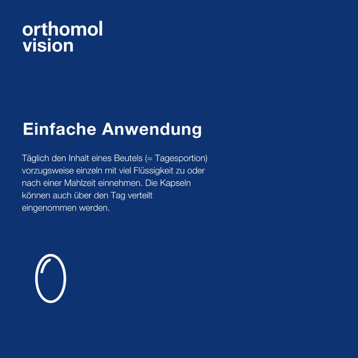Orthomol Vision - wichtige Mikronährstoffe für die Augen - Nahrungsergänzung mit Lutein, Zeaxanthin, Omega-3-Fettsäuren, 30 St. Tagesportionen