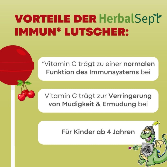 DR.THEISS HerbalSept Immun Lutscher Kids, 6 St., 6 pcs. Lollipop